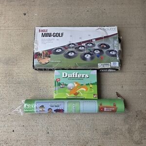 Duffers Golf inspired deck building game + Playmat + 9 Hole Mini-Golf